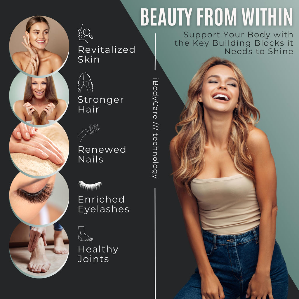 ibodycare Collagen Type 1 & 3 with Vitamin C - 90 Capsules - image 3