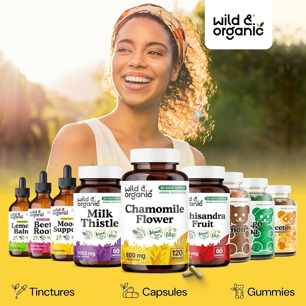 Wild & Organic Chamomile Extract Capsules 800 mg - Relaxation