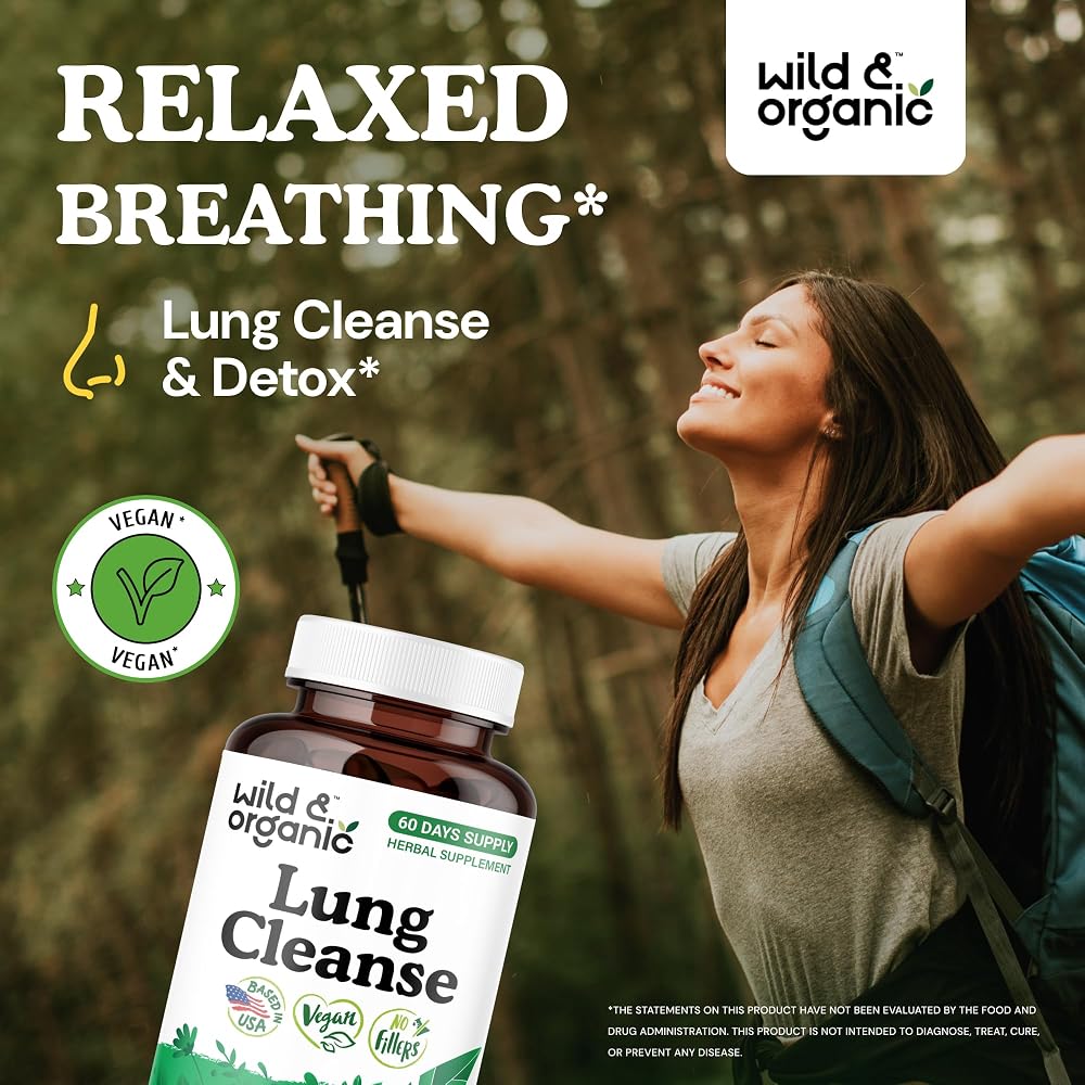 Wild & Organic Lung Cleanse Capsules - Lung Support Supplement