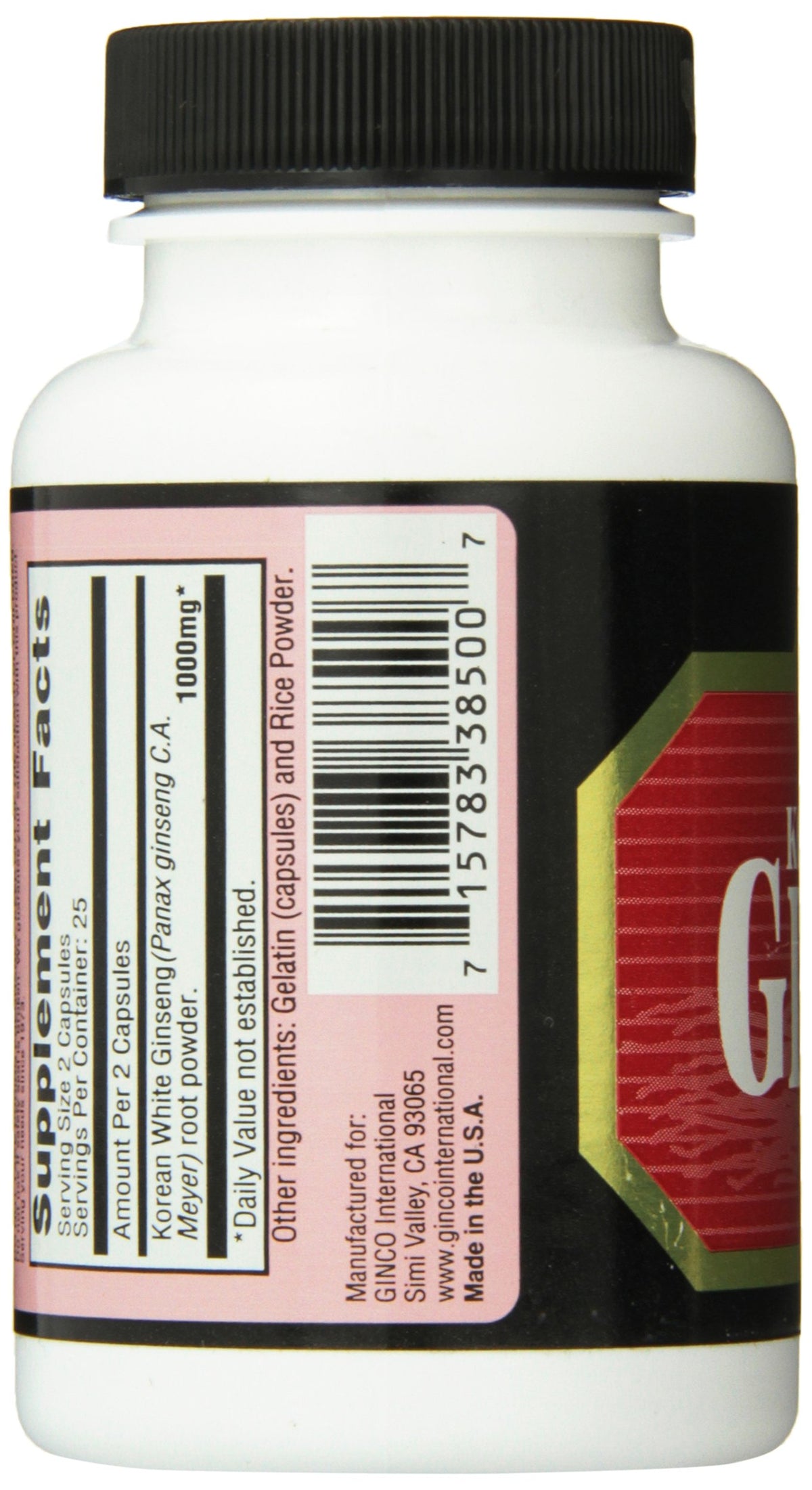 Imperial Elixir Korean White Ginseng 500 mg - 50 Capsules - image 4