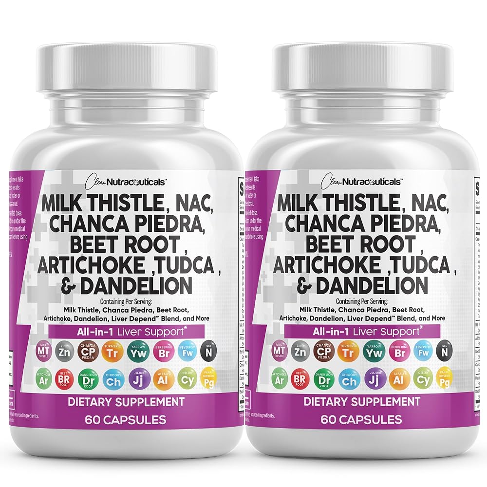 Clean Nutraceuticals Liver Defend Milk Thistle NAC Supplement - 120 Capsules