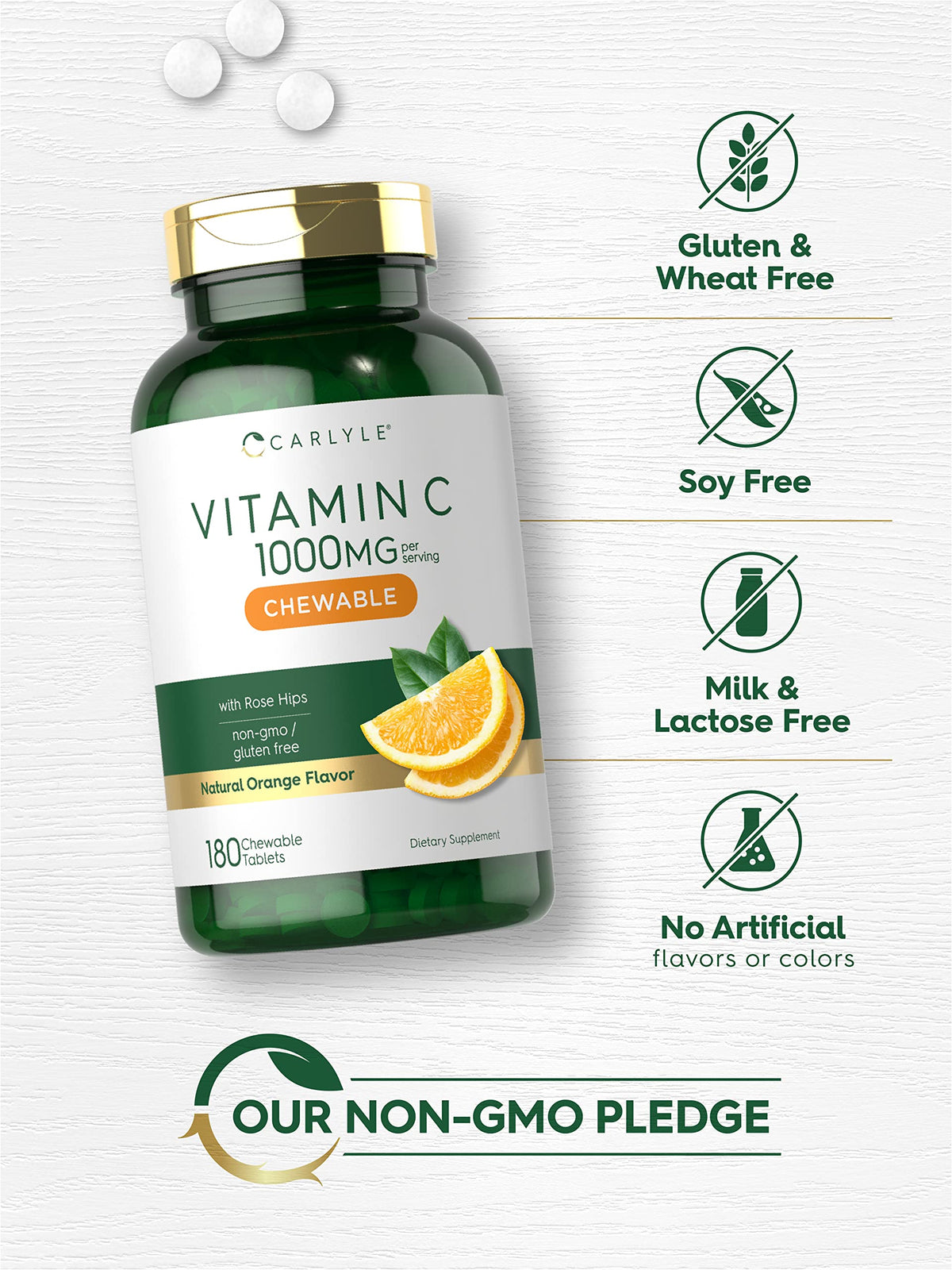Carlyle Vitamin C 1000mg Chewables - 180 Tablets - image 4