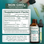 Live Wise Naturals Omega 3 DHA Baby Drops Vegan Liquid - 60 Servings - image 2