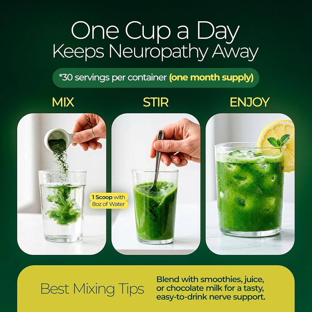 The Nerve Brand Neuropathy Greens Blend Nerve Relief/Blend Greens