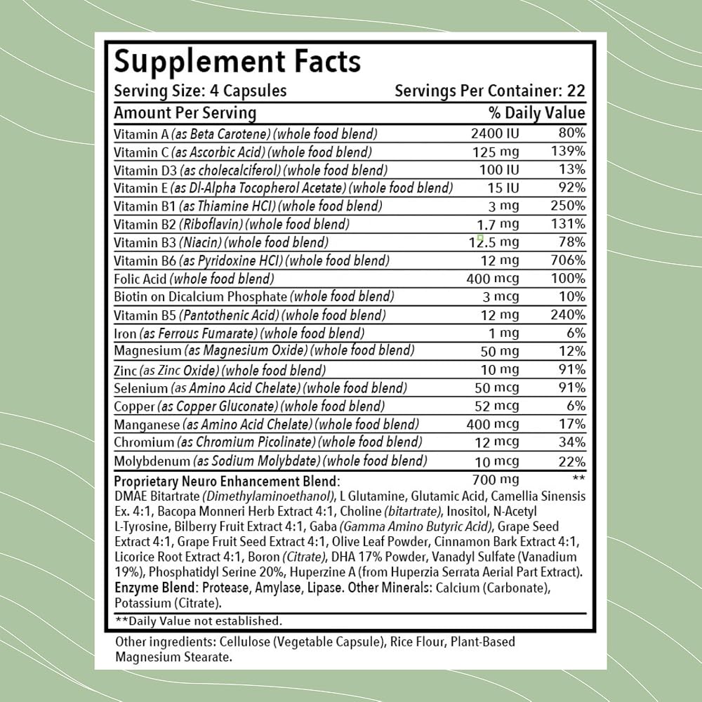 Optimal Health Systems Brain Nootropic Formula 700 mg - 90 Capsules - image 2
