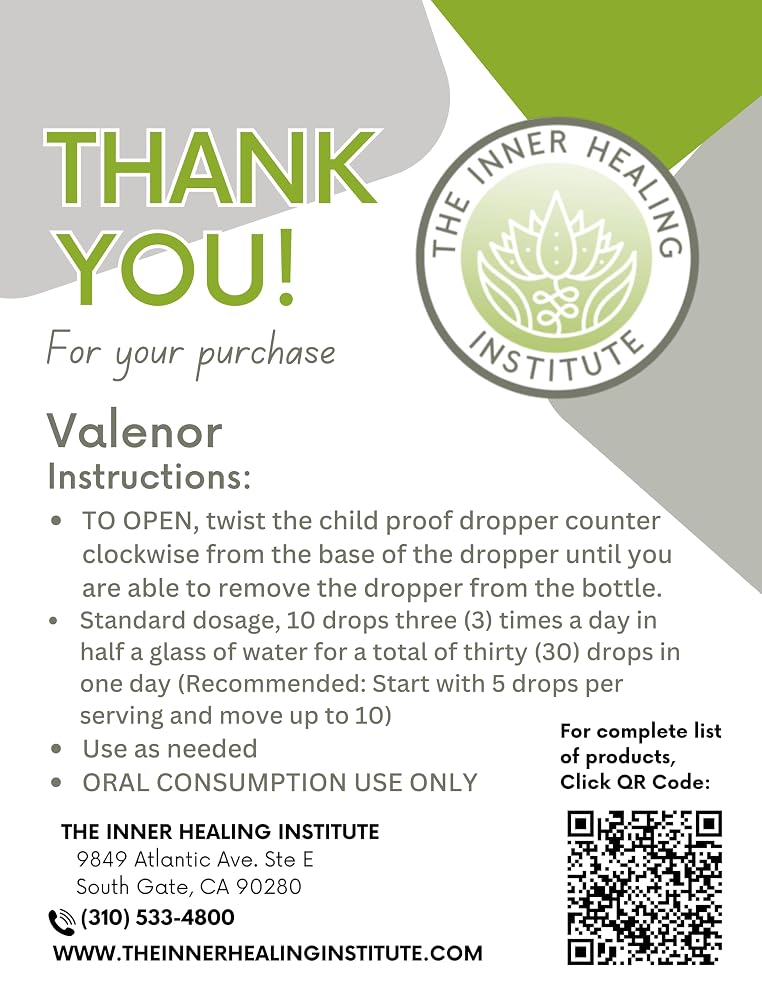 THE INNER HEALING INSTITUTE Valenor Sleep Tincture - 2 Fl Oz - image 3