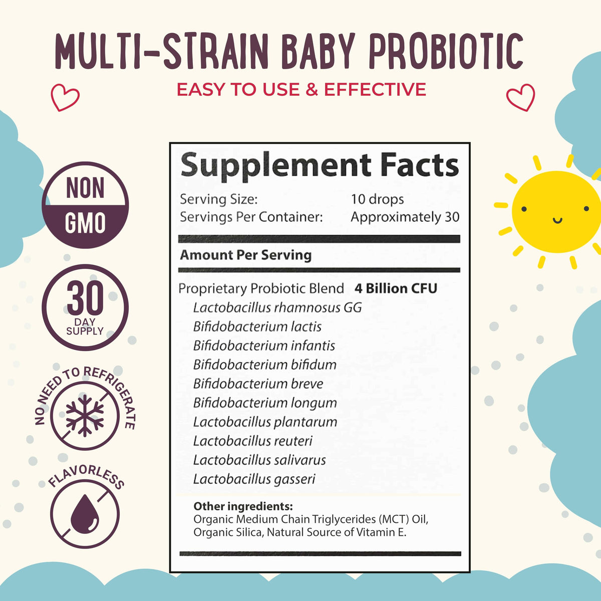 Mama Natural Baby Probiotic Drops - 0.34 Fl Oz - image 5