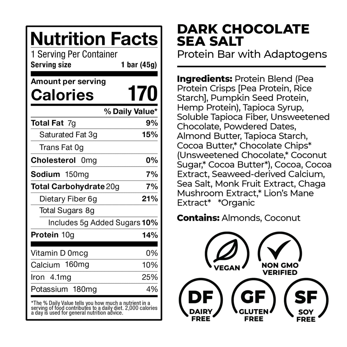 Laird Superfood Functional Protein Bars with Adaptogens