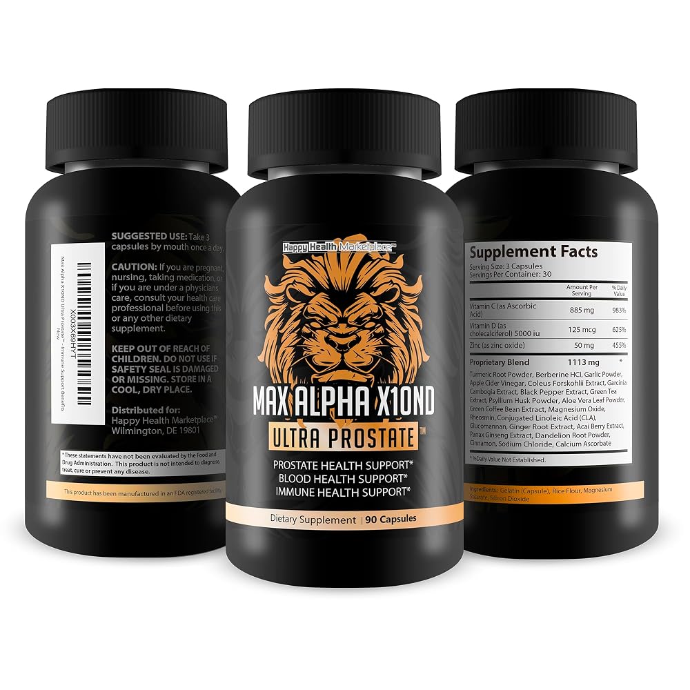 Happy Health Marketplace Max Alpha X10ND Ultra Prostate Support - Capsules - image 4