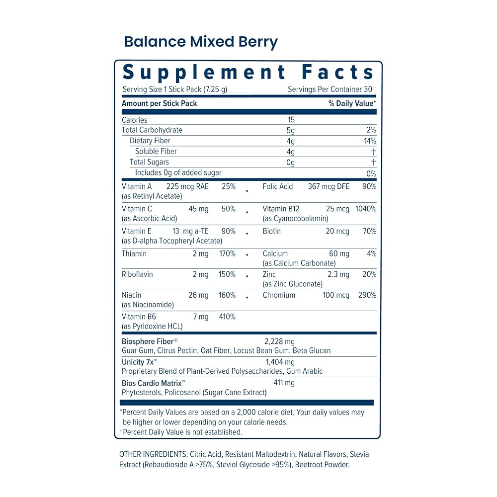 Unicity Balance Mixed Berry Pre-Meal Drink - 30 Stick Packs - image 2