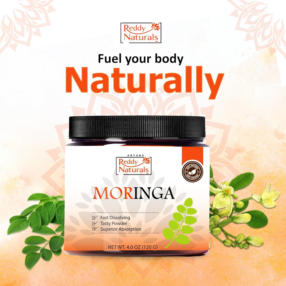 Reddy Naturals Aryana Moringa Powder Organic Superfood - 120g - image 2