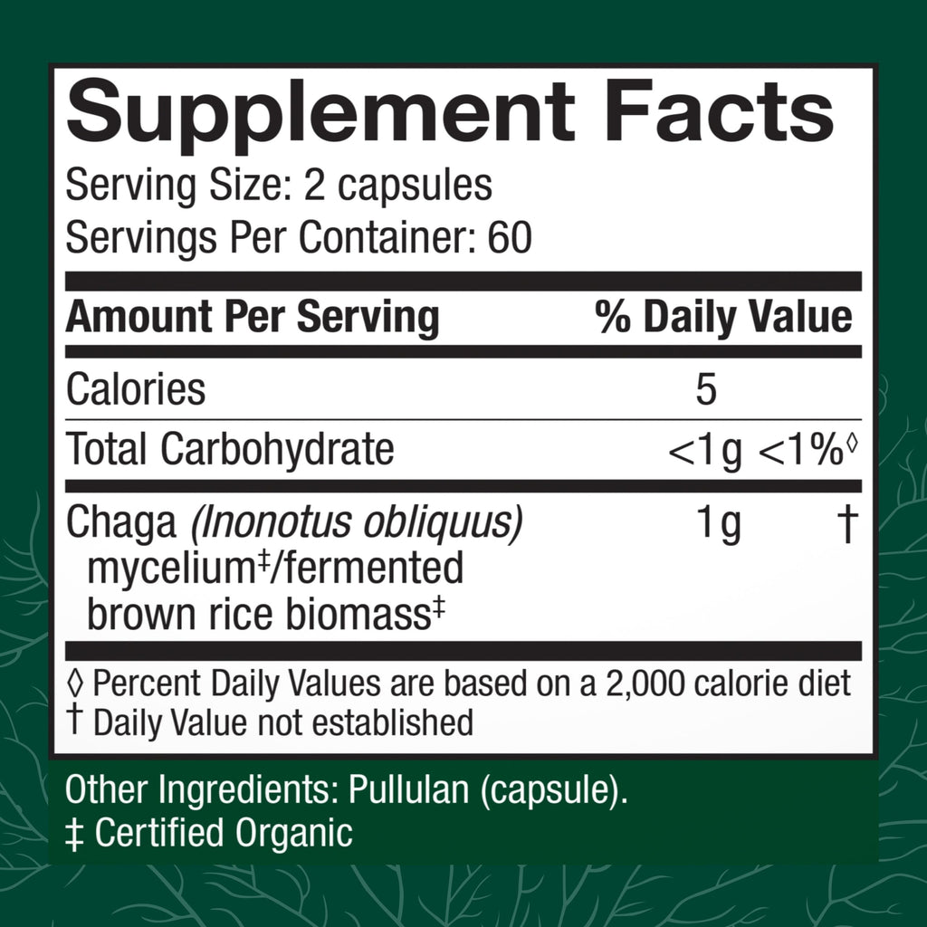 Host Defense Chaga Capsules Immune Support - 120 Capsules - image 2