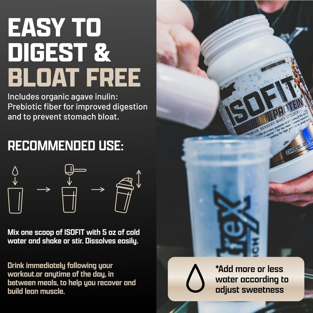 Nutrex Research IsoFit Whey Protein Powder Instantized 100% Whey