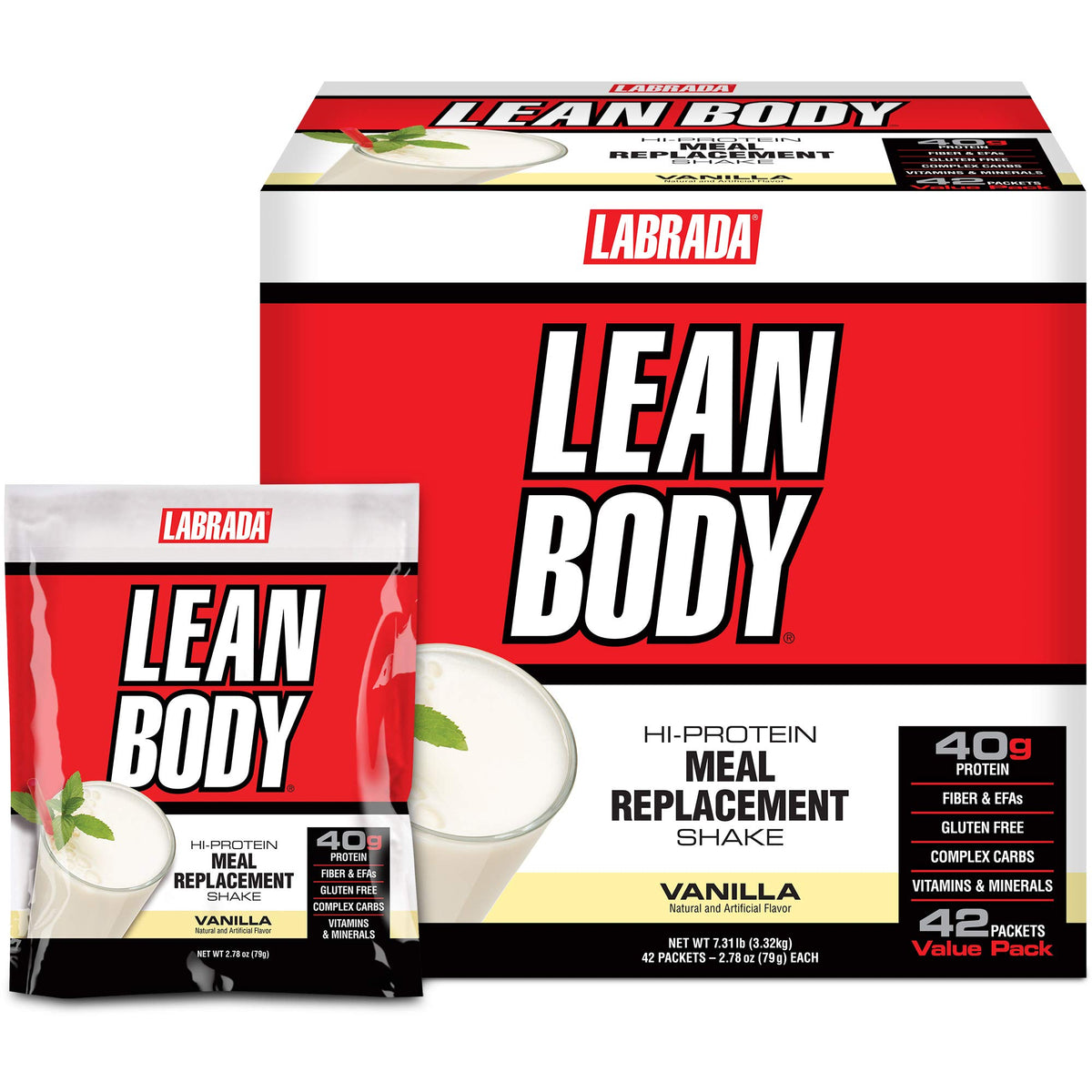 Labrada Nutrition Lean Body Hi-Protein Meal Replacement Shake