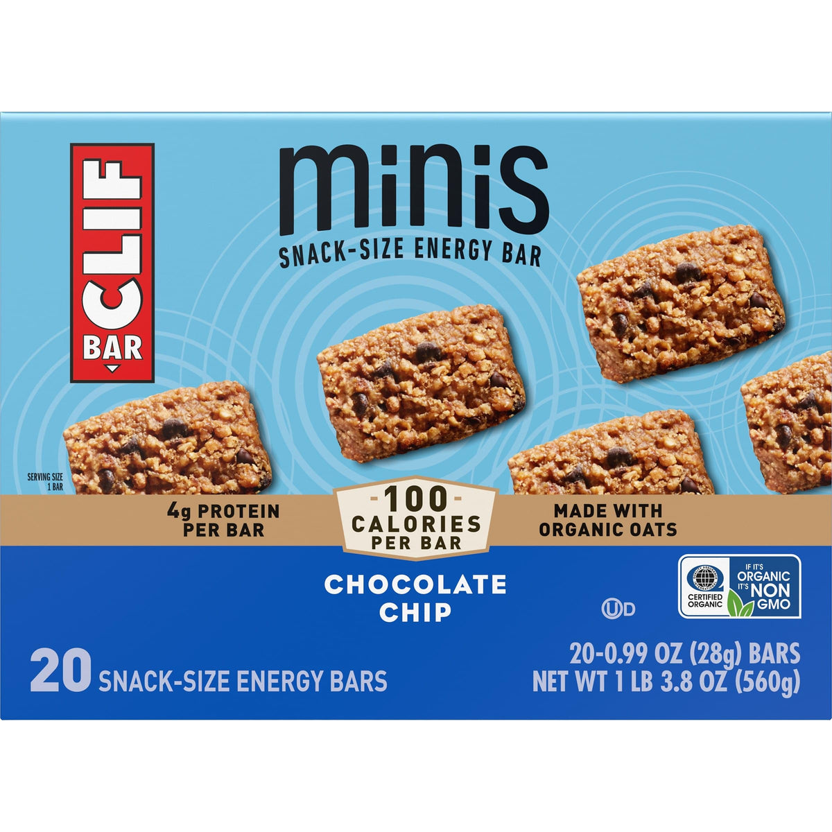 CLIF BAR Minis Snack-Size Energy Bars, Chocolate Chip