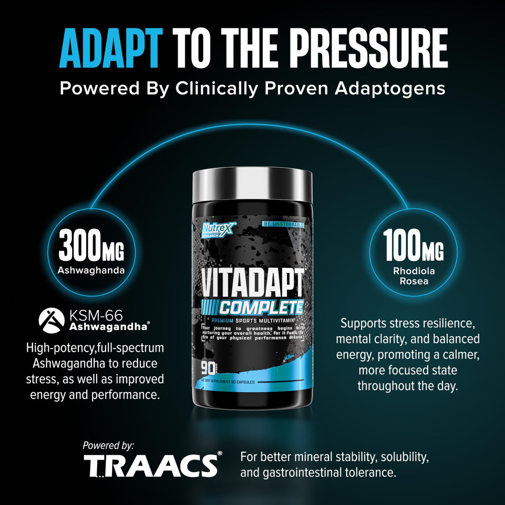 Nutrex Research Vitadapt Complete Sports Multivitamin for Men - 90 Capsules - image 5