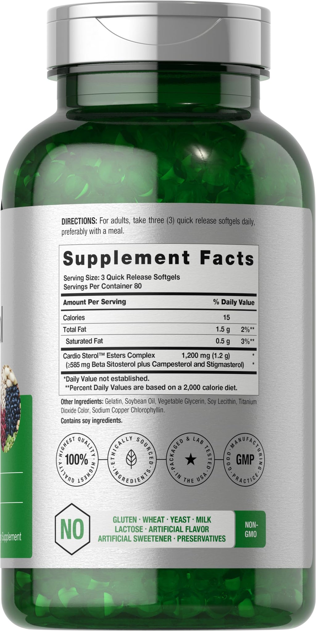 Horbäach Beta Sitosterol 1200mg - 240 Softgels - image 2