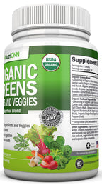 NutriONN Organic Super Greens Capsules - 120 Count - image 5