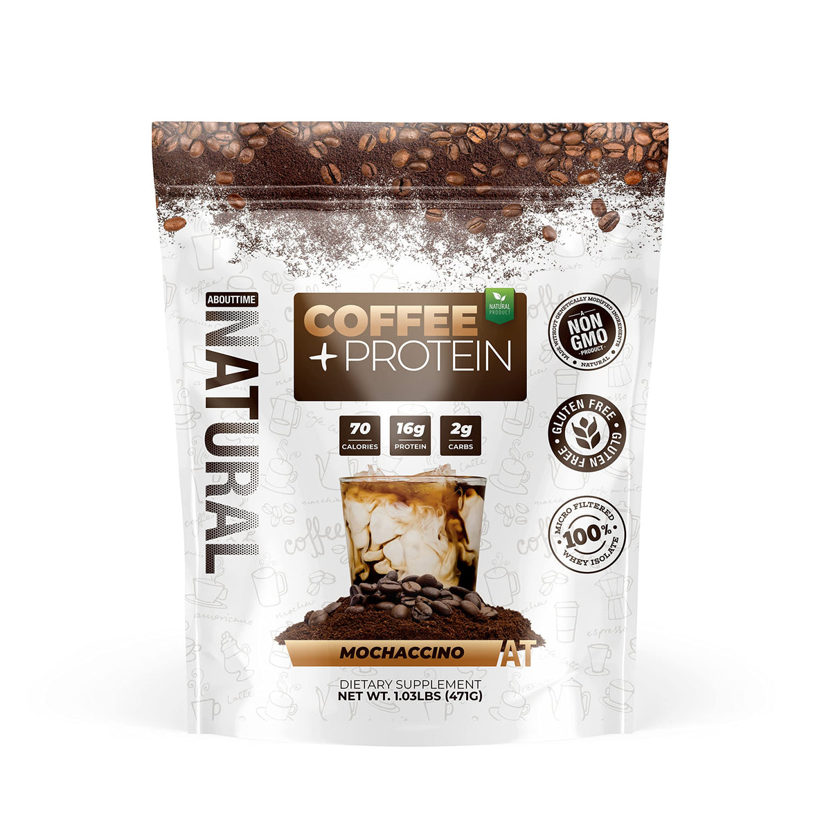 About Time Coffee + Whey Protein Isolate - 16.48 oz