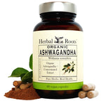 Herbal Roots Organic Ashwagandha Capsules Extra Strength - 60 Vegan Capsules
