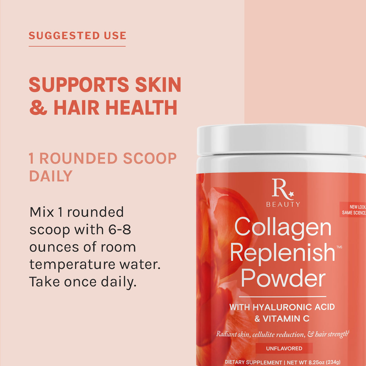 Reserveage Collagen Replenish Powder with Hyaluronic Acid & Vitamin C - 8.25 oz - image 5