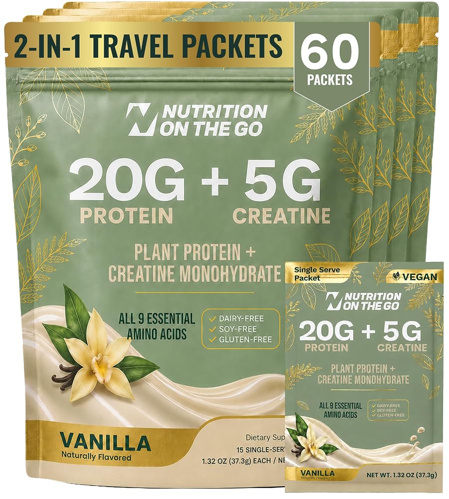 Nutrition On The Go 2-in-1 Vegan Protein + Creatine Travel Packets