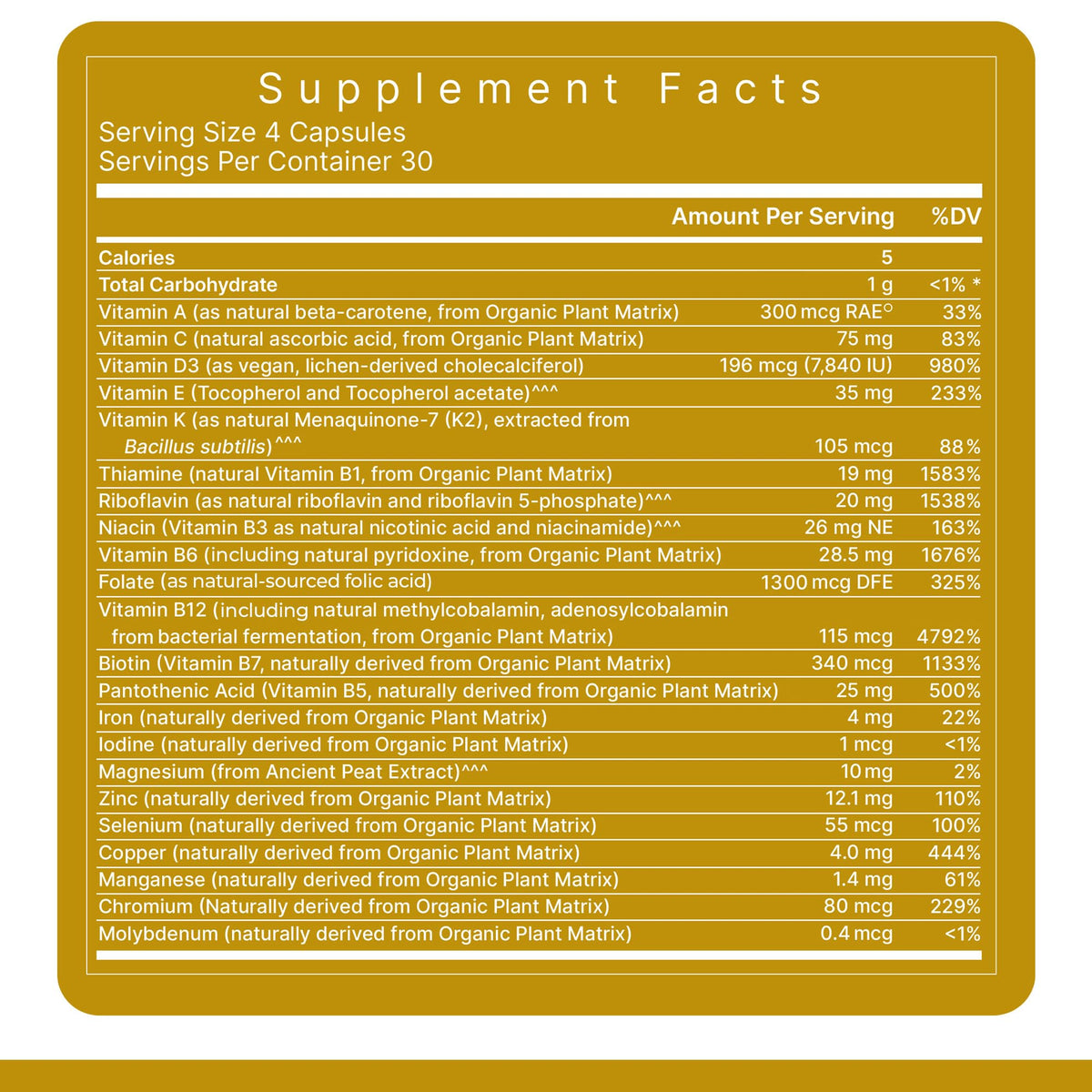 Premier Research Labs Plant-Based Multivitamin - 120 Capsules - image 6