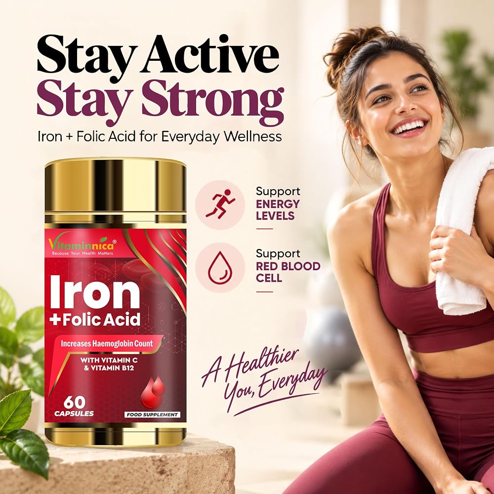 Vitaminnica Iron with Folic Acid - 60 Capsules - image 2