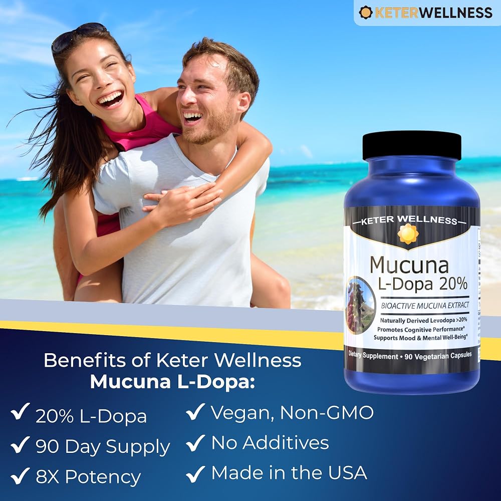 Keter Wellness Mucuna Pruriens 20% L-Dopa Capsules - 90 Count - image 2