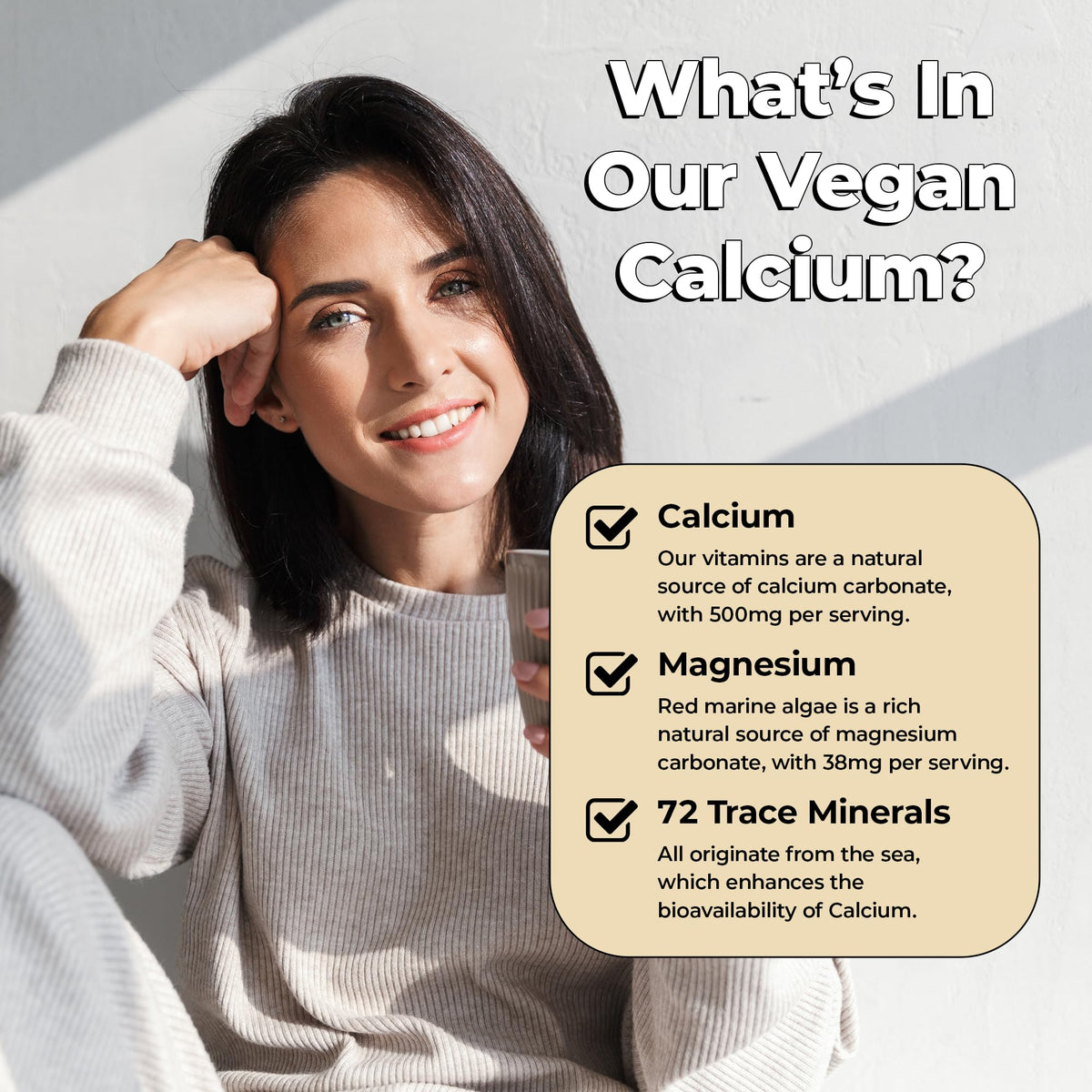 Future Kind Vegan Calcium Supplement for Teeth & Bone Support - 60 Capsules - image 6