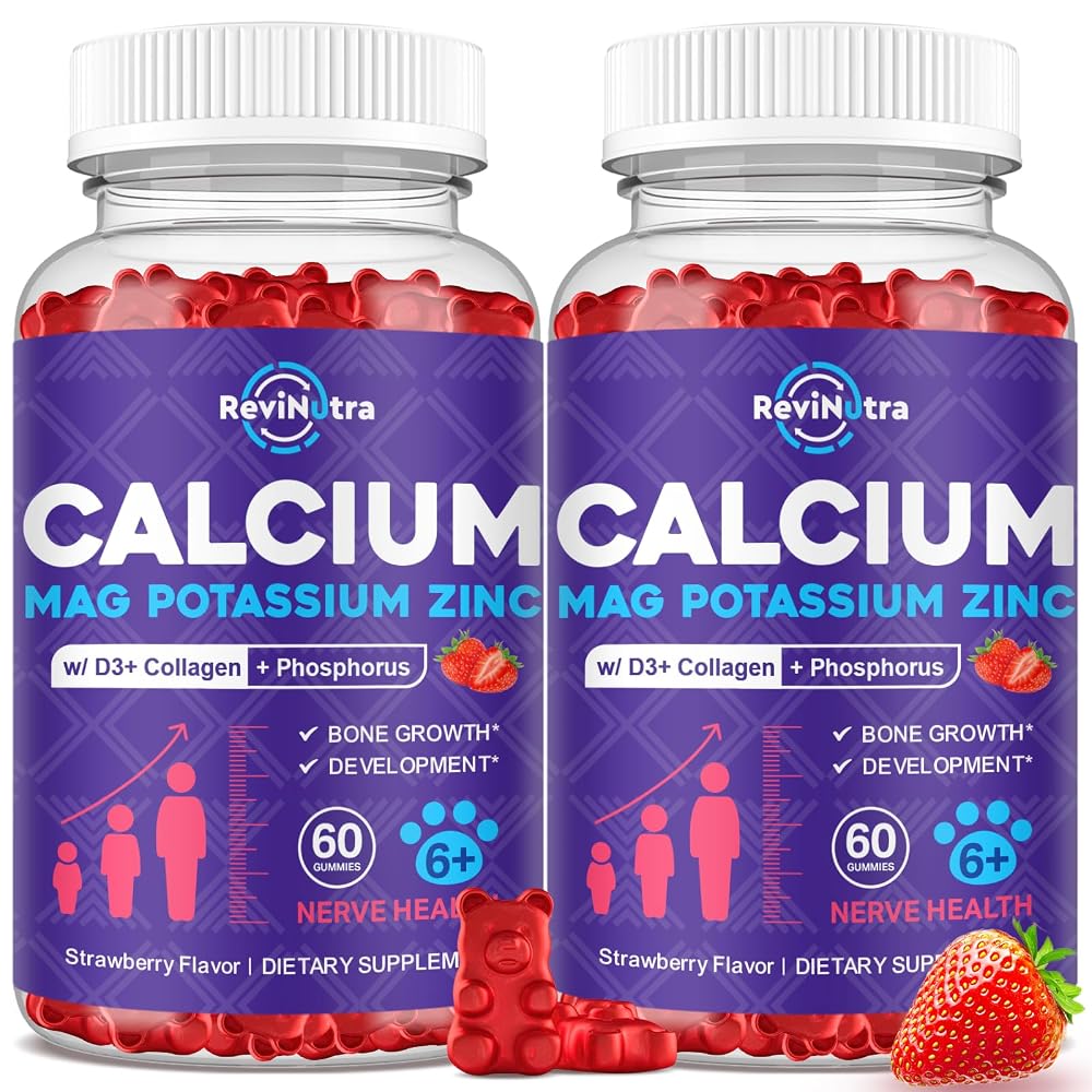 ReviNutra Calcium Potassium Magnesium Gummies for Kids & Adults