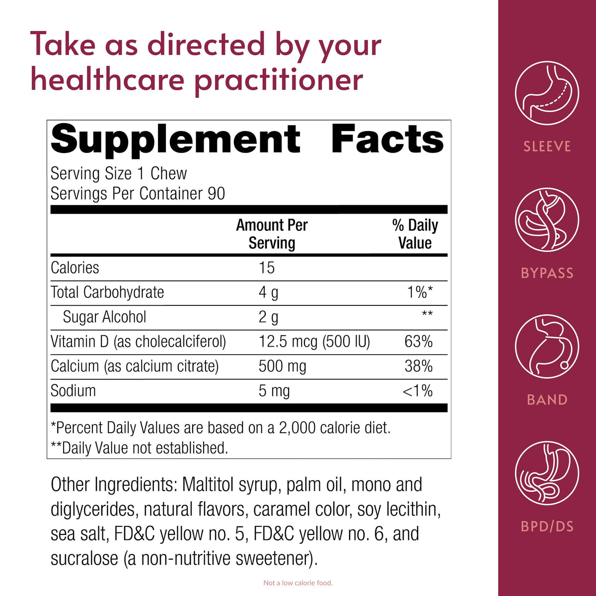 Bariatric Advantage Calcium Citrate Chewy Bites 500 mg - Highly
