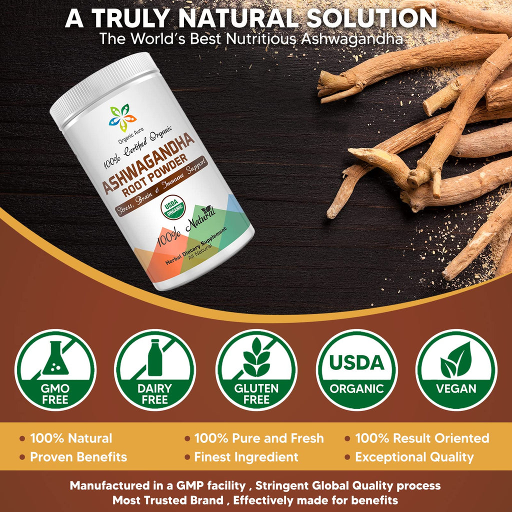 Organic Aura International Ashwagandha Root Powder - 16 Ounce - image 5