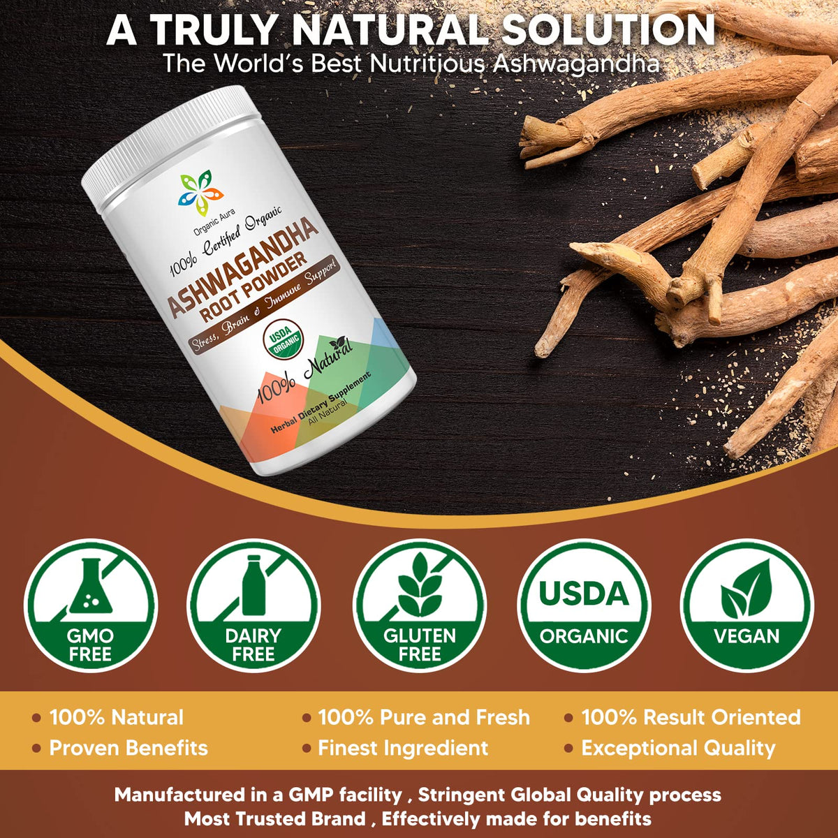 Organic Aura International Ashwagandha Root Powder - 16 Ounce - image 5