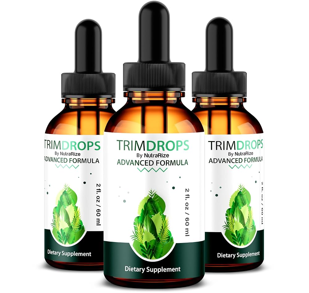 NutraRize Trim Drops Liquid All Natural Formula - 3 Pack