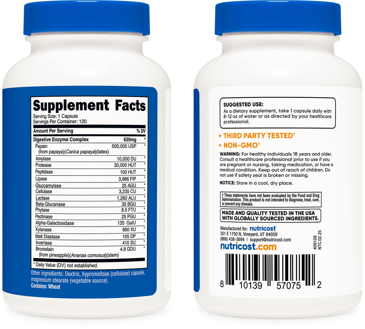 Nutricost Digestive Enzymes 335mg