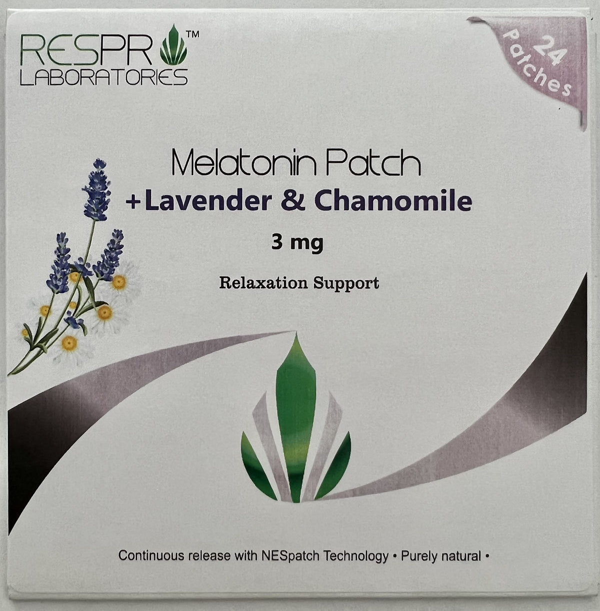 Respro Laboratories Natural Melatonin 3 mg Sleep Patch - 24 Patches