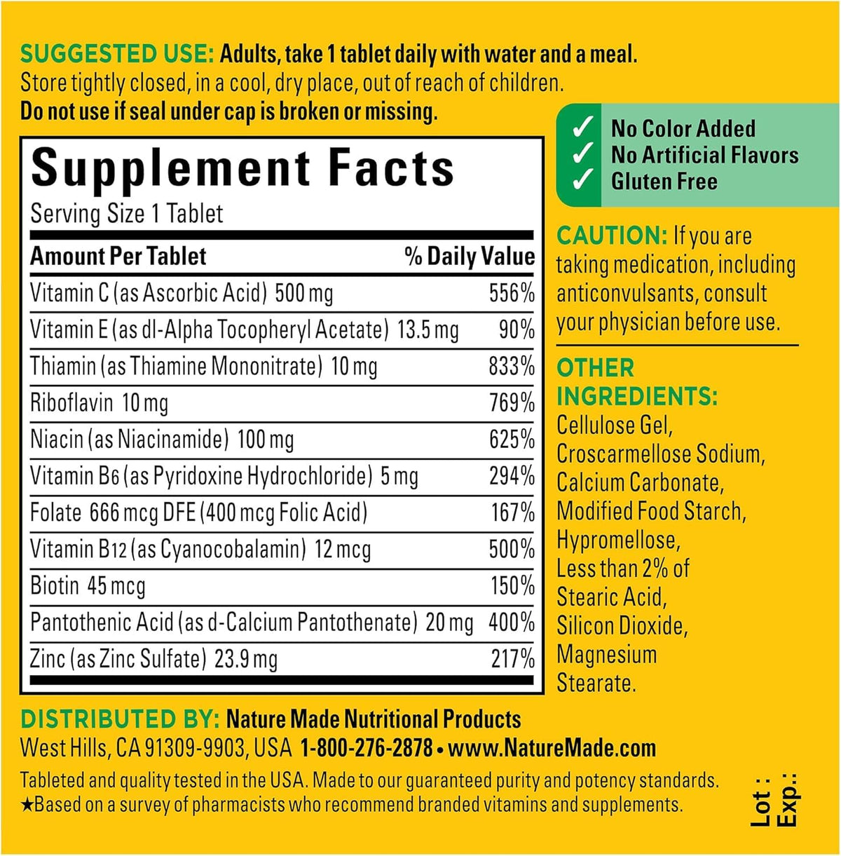 Nature Made Stress B Complex with Zinc - 150 Tablets - image 4