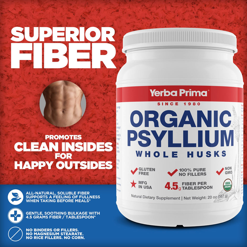 Yerba Prima Organic Whole Psyllium Husks Fiber - 40 oz - image 2