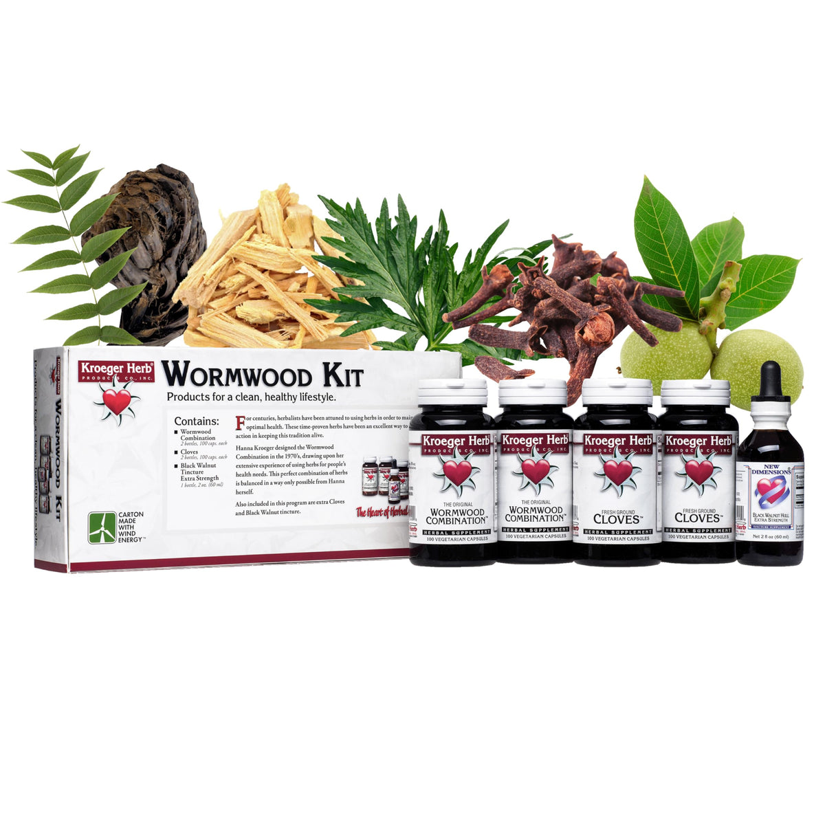 Kroeger Herb Products Wormwood Herb Supplement Kit - 1 Pack