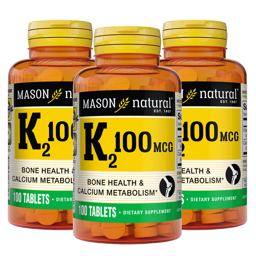 Mason Natural Vitamin K2 100 mcg with Calcium - 300 Tablets