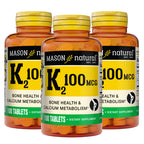Mason Natural Vitamin K2 100 mcg with Calcium - 300 Tablets