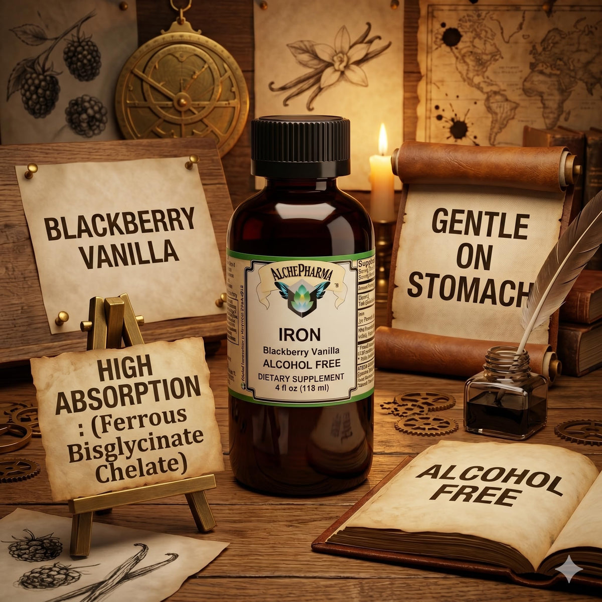 AlchePharma Iron Liquid Ferrous Bisglycinate Chelate - 4 fl oz - image 6
