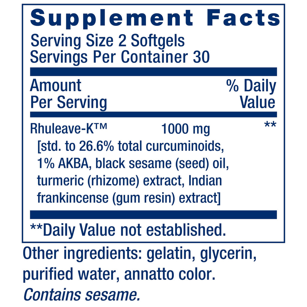 Life Extension Fast Acting Relief Turmeric Boswellia - 60 Softgels - image 3