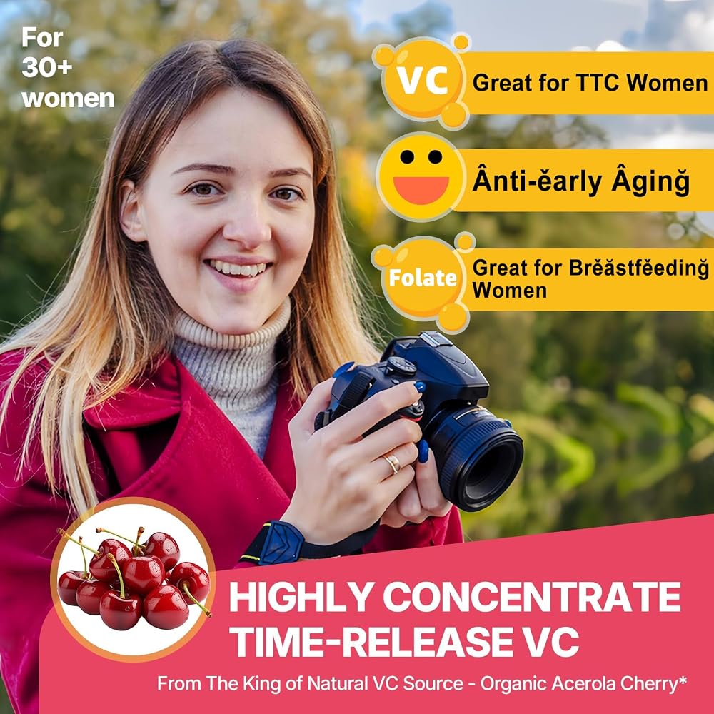 Nextdia Vitamin C Gummies for Women with 5000IU D3 & Zinc