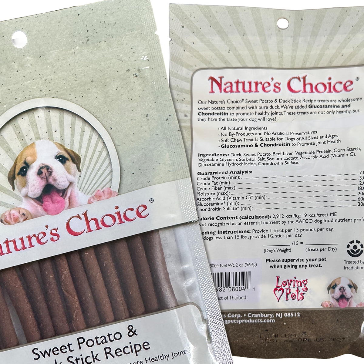 Natural Value Sweet Potato & Duck Soft Chew Meat Sticks for Joint Health - image 2