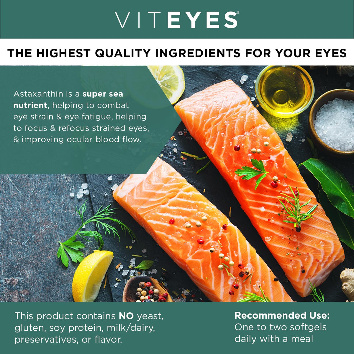 Viteyes Natural Astaxanthin Eye Strain Relief - 90 Softgels - image 3