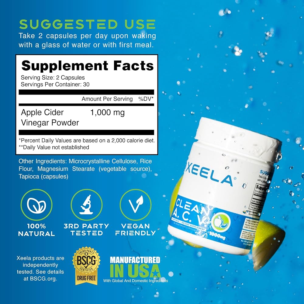XEELA Apple Cider Vinegar Capsules with The Mother - 90 Capsules - image 5
