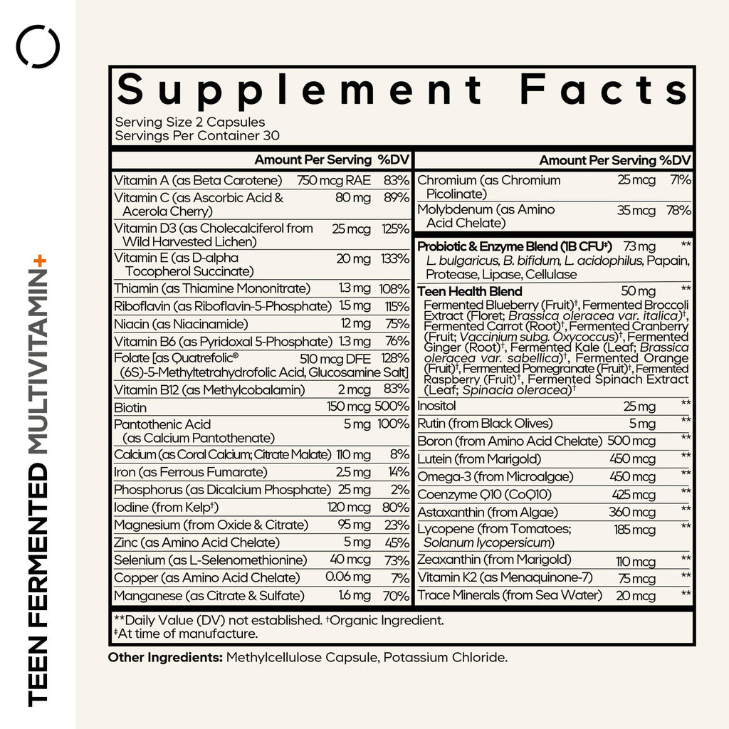 Codeage Teen Multivitamin, Boys & Girls - 60 Capsules - image 2