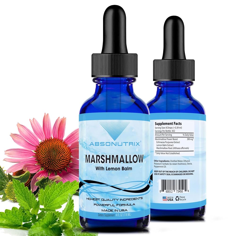 Absonutrix Marshmallow with Lemon Balm Liquid Extract - 4 Fl Oz